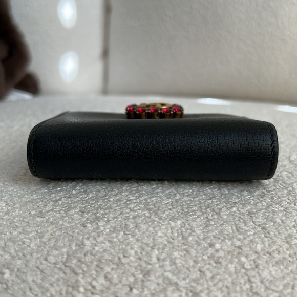 ⭐️RARE⭐️GUCCI GG Marmont Rhinestone Compact Wallet 49978 ✨LIMITED EDITION ✨ - Picture 6 of 16